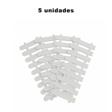 Imagem de Kit 5 a 10 Cerquinha cerca Plástica PVC Branca Jardim Decorativa - 50x