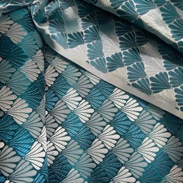 Imagem de JUANJUAN Tecido brocado por jarda, 75 centímetros para bricolage, artesanato, brilho luxuoso, vestido de casamento drapeado leve e nítido, fantasias, moda, SE (tamanho: 1 m/39,3 polegadas, cor: 09