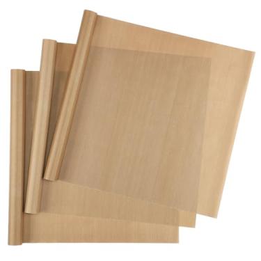 Imagem de Svaldo Folhas de teflon para prensa térmica, 40 x 61 cm, pacote com 3, papel prensado a quente para camisetas, chapéu, folha de teflon de PTFE antiaderente reutilizável, papel de transferência de