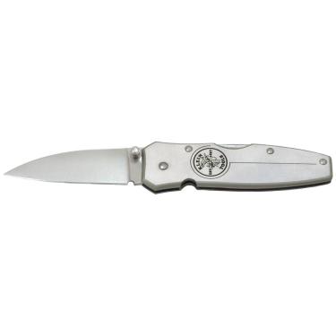 Imagem de Klein Tools 44000 Lightweight Lockback Knife with Brushed Aluminum Handle, 2-1/4-Inch Drop-Point Blade