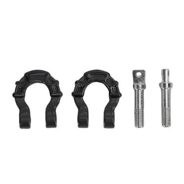 Imagem de RiToEasysports Manilhas de Anéis D, 2 Peças de Gancho de Reboque Com Fivela Em Forma de u de Liga de Metal, Acessórios de Resgate de Guincho para Carro Crawler Rc 1:10 Scx10 (BLACK)