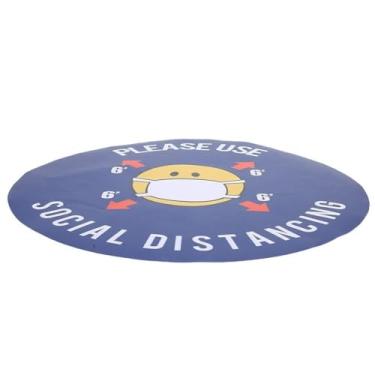 Imagem de Semme Adesivos de Piso de Distância de Segurança, Decalques de Aviso, Antiderrapante, Pvc, Marcação de Piso para Lojas, Hospitais, Escritórios, 5 Peças, Saco 30x30cm (XG021)