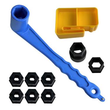 Imagem de 1 peça PMPS-1-DP Marine Boat Prop Stop Hélice Stop Block & 1 peça 91-859046Q4 Chave de hélice, apto para Mercury Mercruiser Alpha Outdrive e porcas de 1 1/40.6 cm, para motores de popa e acionamentos