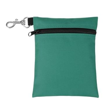 Imagem de YELARXI Bolsa para camiseta de golfe, bolsa de bola de golfe com zíper 17 x 12,7 cm com clipe de garra de lagosta de metal à prova d'água - adequado para (camisetas bolas/suporte de objetos de valor