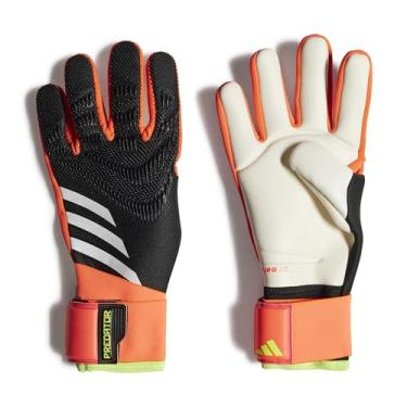 Imagem de adidas Luvas de goleiro unissex para competições para adultos, preto/vermelho solar/amarelo solar, 11