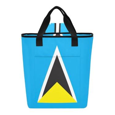 Imagem de Cooler Bags Bolsa térmica com bandeira de Santa Lúcia, 36 latas, bolsa térmica para mulheres e viagens