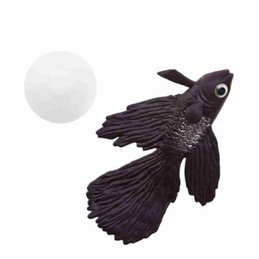 Imagem de Generic Ornamento de Aquário Pequeno de Silicone, Natural, Realista, Engraçado, Decoração de Aquário para de água Doce e Salgada, para Adultos e Crianças, Feito de Silicone de, Peixe Betta (Nº 2