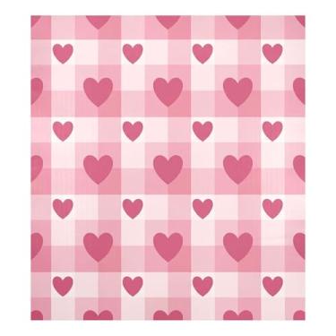 Imagem de Blueangle Capa magnética para lava-louças quadriculada rosa dos namorados, decoração da capa da máquina de lavar louça, adesivos de eletrodomésticos, adesivos de eletrodomésticos, 58 cm C x 66 cm