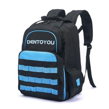 Imagem de DENTOYOU Mochila de Ferramentas Resistente, Bolsa de Ferramentas para Construção e Eletricistas com Vários Bolsos, Azul