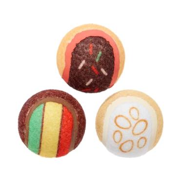 Imagem de BARK Ballscoti Biscoitos italianos multicoloridos bola de tênis brinquedo para cães s/m