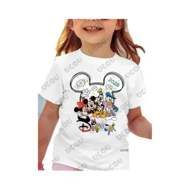 Imagem de Camiseta Infantil Minnie Mouse Com Estampa De Algodão, Manga Curta De 