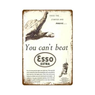 Imagem de Placa De Metal Vintage Retro Com Óleo De Motor Tigre Para Decoração De