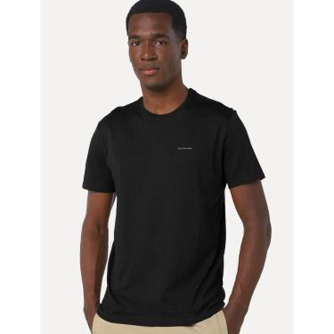 Imagem de Camiseta Calvin Klein Jeans Masculina Light New Nape Logo Preta-Masculino