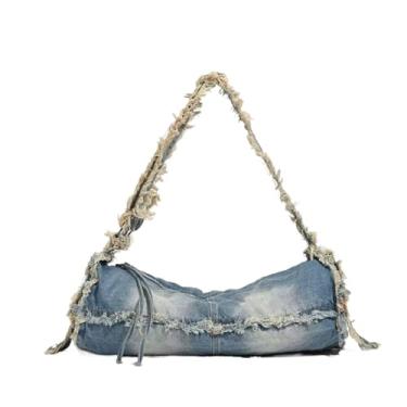 Imagem de GAFNED Bolsa feminina jeans para compras nas axilas, bolsa de ombro Hobo de grande capacidade, bolsa tiracolo feminina de luxo