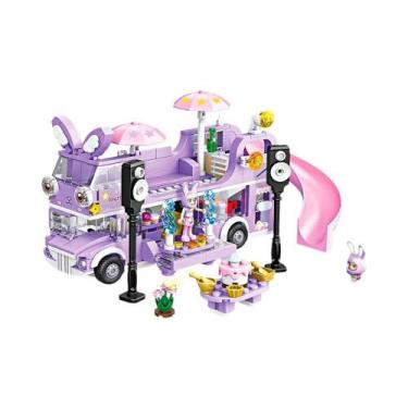Imagem de Blocos De Montar Para Meninas, Ônibus Estrela Coelho De Dois Andares, 