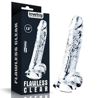 Imagem de Dildo Realístico Transparente Flawless Clear, 19 cm, 7.5 Polegadas, com Ventosa - Lovetoy