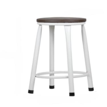 Imagem de Banqueta Baixa de Aço - Ideal para Cozinha Americana, Balcão e Bar, Espaço Residencial ou Comercial, Design Prático e Estável (Marrom)