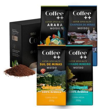 Imagem de Kit 4 Pacotes Café Especial Torrado e Moído Coffee Mais Fazendas + Ara