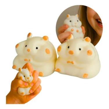 Imagem de Kit 2 Taba Squishy Hamster Branco Fofos Moles Slow - Fofo Kawaii