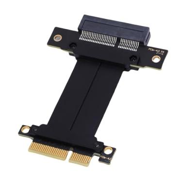 Imagem de LAISANIM Cabo Riser PCIe 4.0 X4, extensor de placa gráfica sem perdas para GPU M.2 WiFi Live Wire, cartões de aquisição de inicialização sem disco USB, Plug and Play para capa de PC, aplicativo de IA