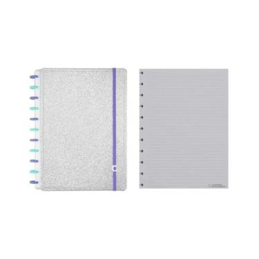 Imagem de Caderno Inteligente Lets Glitter Silver 2.0 Grande + Refil