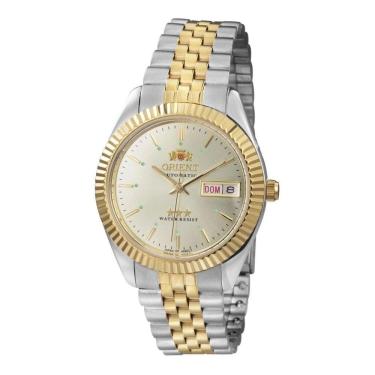 Imagem de Relógio de Pulso Orient Masculino Automático Dourado e Prata 469ED1F C1KS