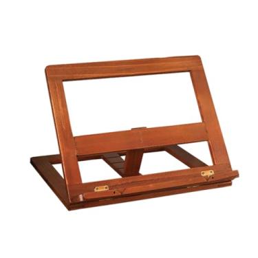 Imagem de CarpNettore Suporte de livros de madeira para mesa, ideal para escritório, casa, e cozinha.