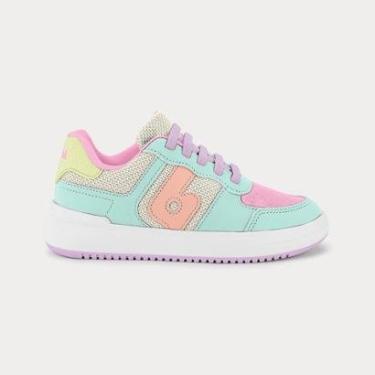 Imagem de Tênis Infantil Bibi B College Rosa com Verde-Feminino