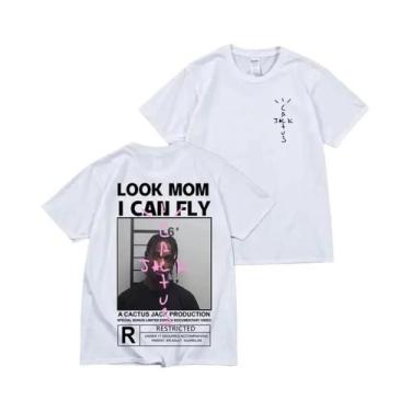 Imagem de Camiseta Unissex De Algodão De Alta Qualidade Cactus Jack Hip Hop Mang