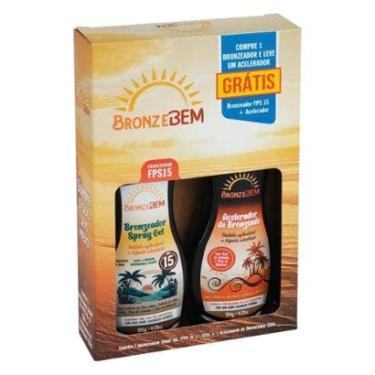 Imagem de Kit Bronzeador FPS 15 120g Acelerador de Bronzeado 120g Bronze Bem-Unissex