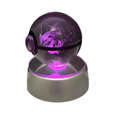 Imagem de Lâmpada LED 3D Cristal Pokémon POKE BALL Com Figuras De Brinquedo Sniv