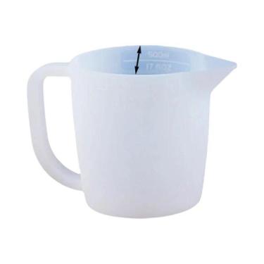 Imagem de Copo Medidor De Silicone De 500ML Com Alça Para Artesanato Em Resina E