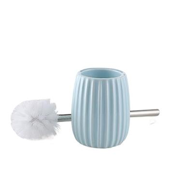 Imagem de Escova de vaso sanitário nórdica criativa banheiro cerâmica cabo longo escova de vaso sanitário casa de banho cabo longo escova de vaso sanitário esfregão de vaso sanitário
