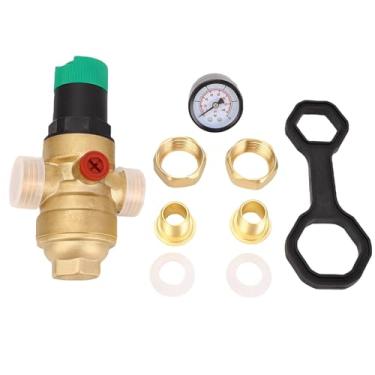 Imagem de Fafeicy Regulador de Pressão de água de Latão, Resistente à Erosão Com Filtro de Malha de 40 Mícrons para Encanamento de Fábrica de Construção de Jardim Doméstico (3/4 polegada (DN20))