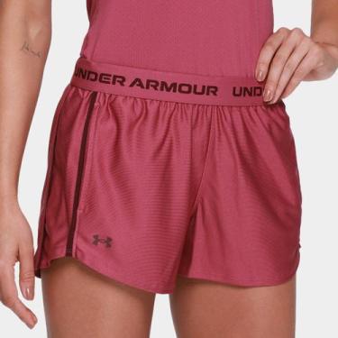 Imagem de Shorts Under Armour Play Up Feminino, Rosa, Vinho, GG