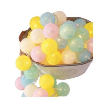 Imagem de Luzes De Fada Em Cordão De Algodão Com Lâmpadas LED Para Decoração De 