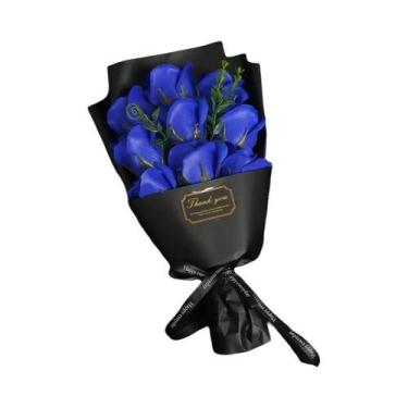 Imagem de Buquê De Rosas Com 9 Flores Artificiais De Sabão Para Decoração De Nat