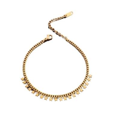 Imagem de Tornozeleira Feminina De Aço Inoxidável 316L Com Corrente De Coração E