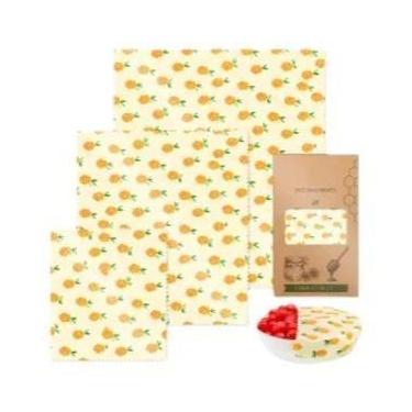 Imagem de Rolos De Envoltórios De Cera De Abelha Reutilizáveis, Armazenamento Ec