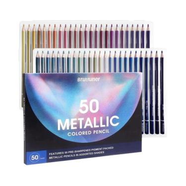 Imagem de Lápis De Cor Metálicos Para Adultos 24/50/72, Núcleo Macio, Para Inici