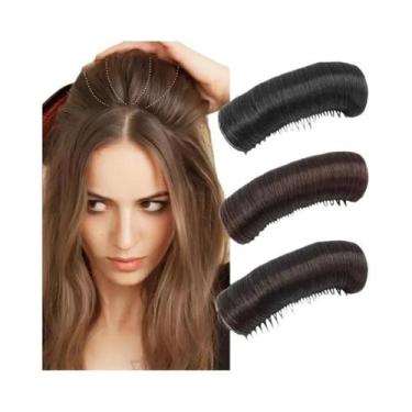 Imagem de Almofada De Cabelo Feminina Para Volume, Com Fibra Invisível E Efeito 