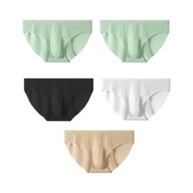 Imagem de Cuecas Masculinas De Verão Em Seda Gelada, 5 Peças, Transparentes, De 