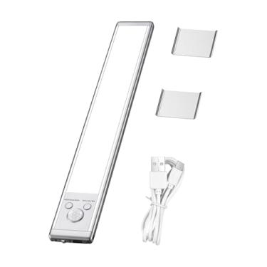 Imagem de Luz com Sensor de Movimento | Lâmpada LED Recarregável - Iluminação LED por Baixo de Armários,Com 3 Níveis e Magnética para Quartos Escadas Banheiros Corredores Despensa Garagem