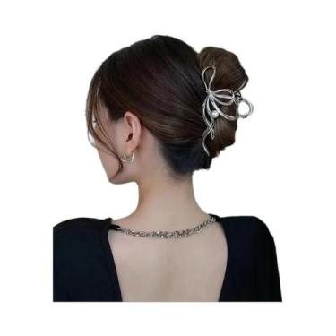 Imagem de Presilha De Cabelo Geométrica Elegante Em Metal Dourado E Prateado, Ac