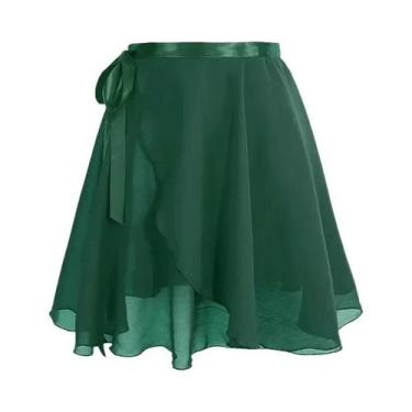 Imagem de Saias De Chiffon Com Cadarço Para Mulheres, Saias Mini De Dança Para M