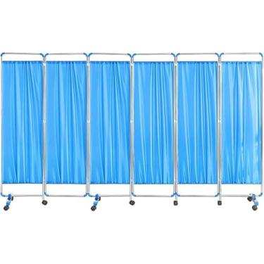 Imagem de Divisórias de sala de privacidade dobráveis - Divisória independente de aço inoxidável para clínicas, hospitais, salões e escritórios - Divisor portátil e ajustável