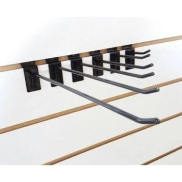 Imagem de Gancho Painel Canaletado 20cm Com 50 Unidades Preto - Loja do Gancho