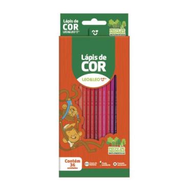 Imagem de Lápis de Cor de Madeira 36 cores sextavado Leo&Leo Leonora - 10272