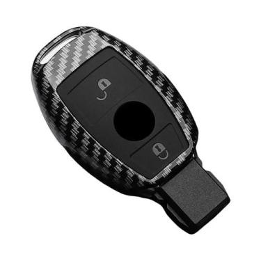 Imagem de Capa De Chave De Carro Em Fibra De Carbono ABS Para Mercedes Benz, Com