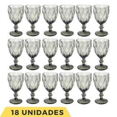 Imagem de 18 Taça Diamante Cinza Metalizado 340ML Bico de Jaca Eventos - PRATICA